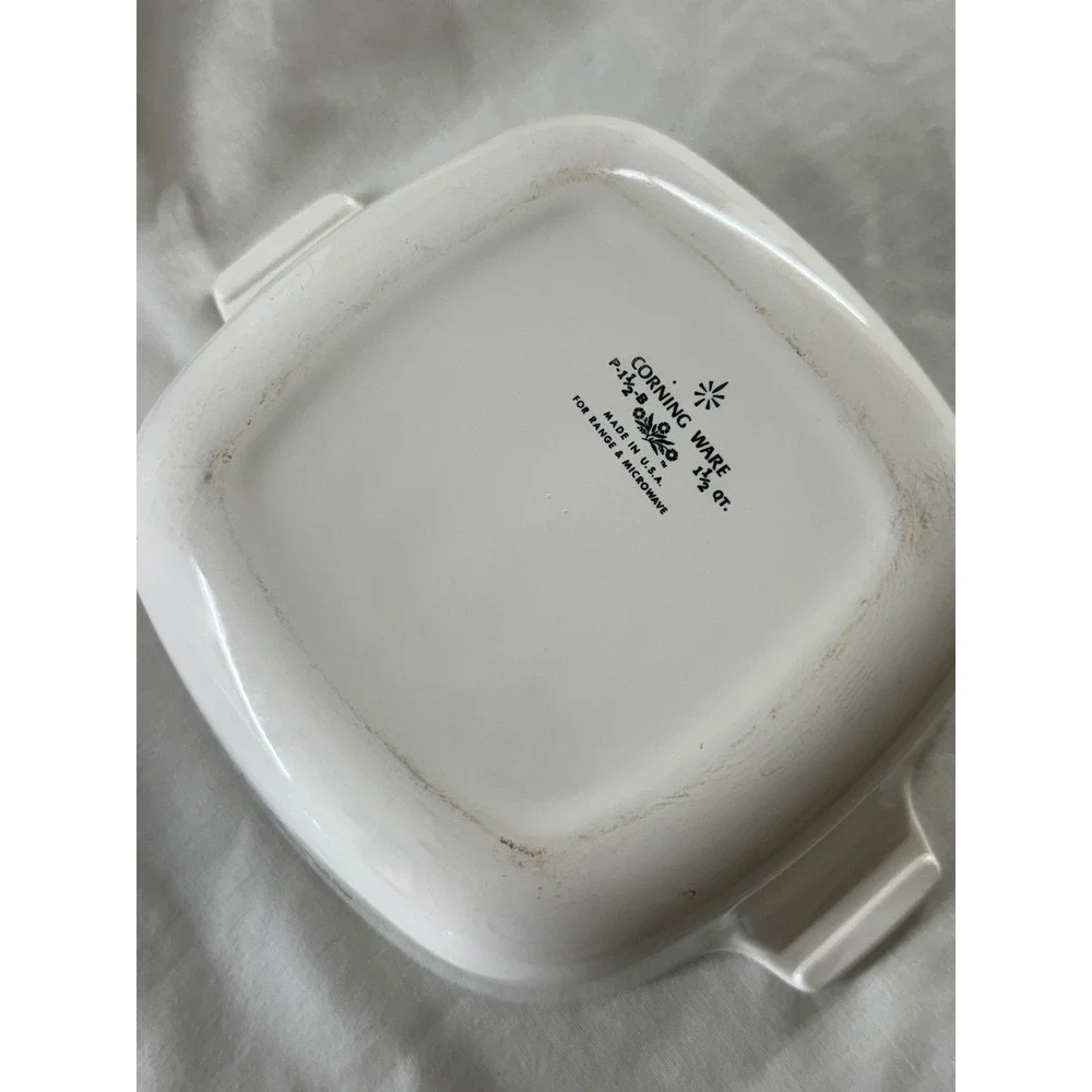 Vintage Corning Ware Blue Cornflower Casserole Dish Set P-1.5-B P-1.75-B 3pc Lid